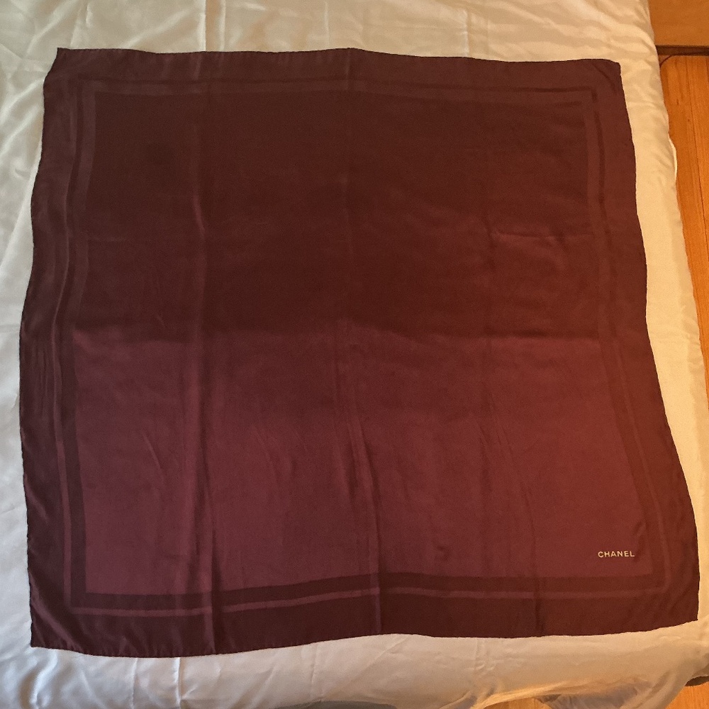 Vintage Chanel Silk Scarf, 38” Square